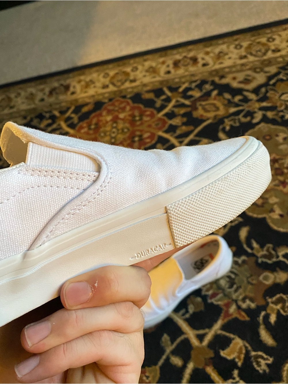 Vans White Classic Slip-On Canvas Loafers - Picture 2 of 11